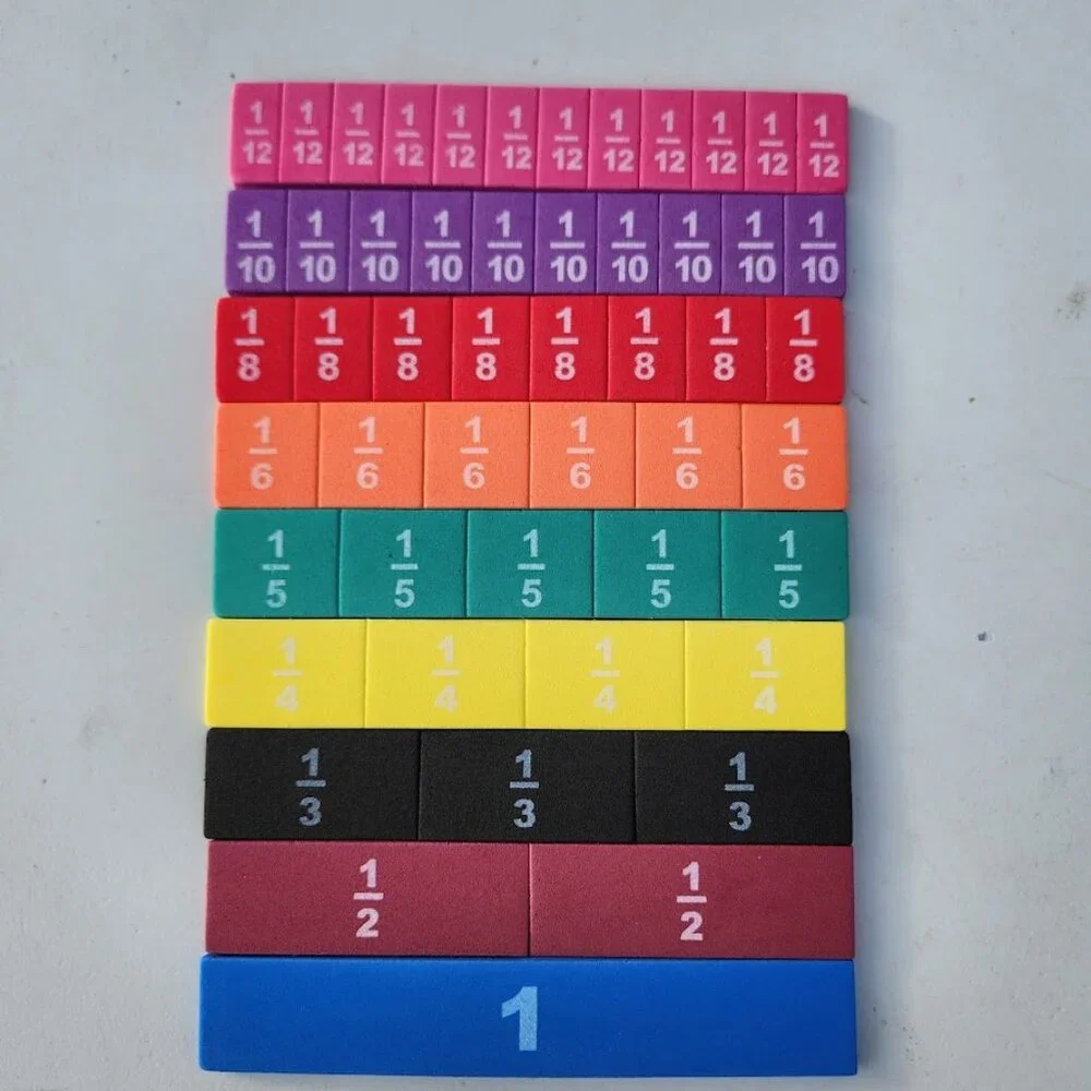 Lakeshore Fraction Tiles Foam Educational Math Manipulative Toy Game Puzzle Colo